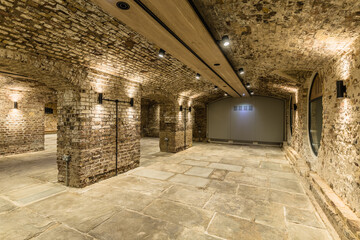 Modern brick work arch contemporary meeting room