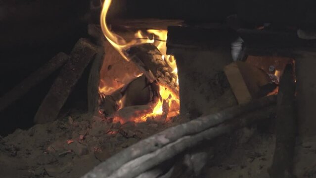 Cooking Indonesia Indonesian Traditional Food Culinary in Yogyakarta Java - Dazed catfish Mangut Lele , Chicken , Intestines , Lungs in a Kitchen