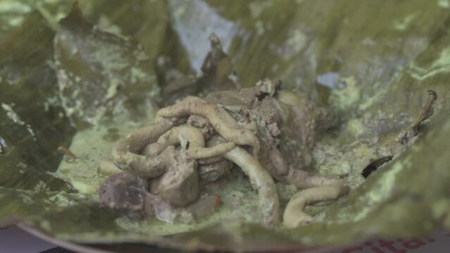 Indonesia Indonesian Traditional Food Culinary in Yogyakarta Java - Dazed catfish Mangut Lele , Chicken , Intestines , Lungs