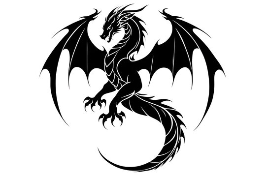 dragon tattoo, transparent PNG background