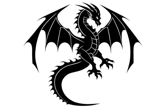 dragon tattoo, transparent PNG background