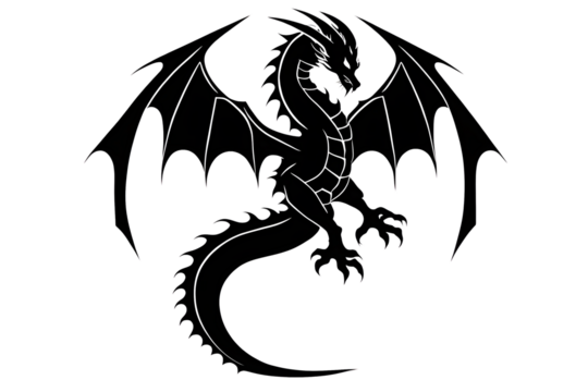 dragon tattoo, transparent PNG background