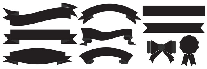 Ribbon banner set. Ribbons collection. Ribbons and Ribbon icons. modern simple ribbons collection Ribbon vector. 
