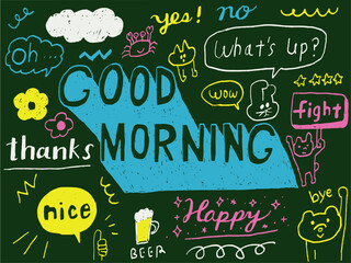 手描き黒板イラストセット