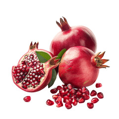 AI Generated Image: Pomegranate Fruit with Transparent Background