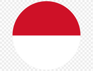 Monaco flag button on png or transparent background. vector illustration.
