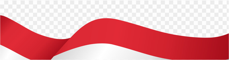 Monaco flag wave isolated on png or transparent background vector illustration.
