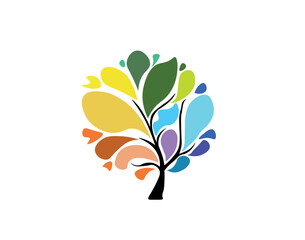 Tree 4 seasons art design. Four seasons - spring, summer, autumn, winter. Art tree beautiful for your design. 