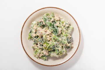 菜の花と鯖（サバ缶）のマヨネーズ和え