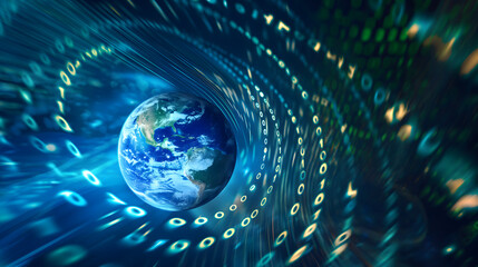 Digital Earth and Data Stream Visualization