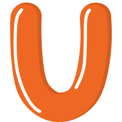 Orange letter u illustration  © GOOKKIK
