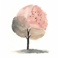 illustration of a tree watercolor - 745491545