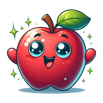 red apple character