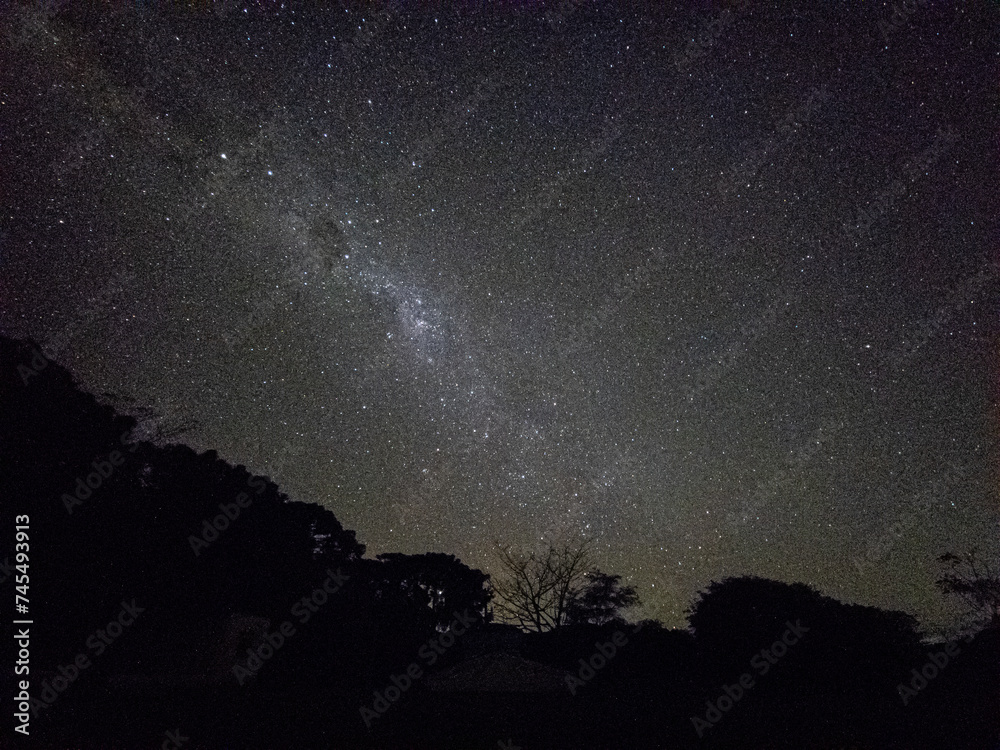 Wall mural milky way, night sky with stars