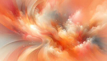 Dynamic Peach Abstract Background with Vibrant Textures. Peach fuzz color of the year.
