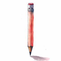 pencil and eraser illustration design - 745497314