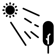 light icon, glyph icon style