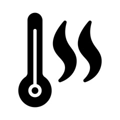 heat icon, glyph icon style