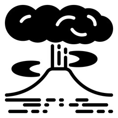 eruption icon, glyph icon style