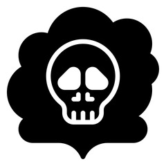 pollution icon, glyph icon style