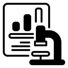 research icon, glyph icon style