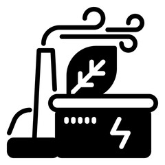factory icon, glyph icon style