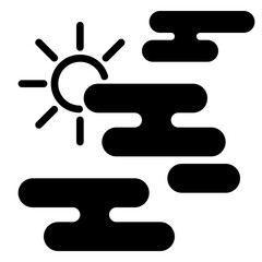 fog icon, glyph icon style