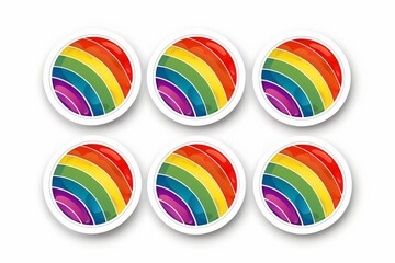 LGBTQ Sticker true love design. Rainbow swanky motive love inclusion diversity Flag illustration. Colored lgbt parade demonstration learner. Gender speech and rights violet