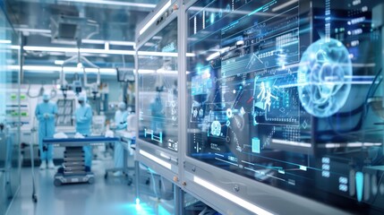 Obraz premium Frontiers of Innovation: Exploring Science and Medicine with a Cutting-Edge Laboratory or Surgery Background