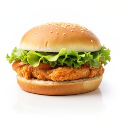 hamburger isolated on a white background
