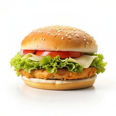 hamburger isolated on a white background