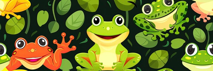 cute frog background