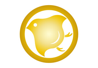 丸に千鳥ゴールド