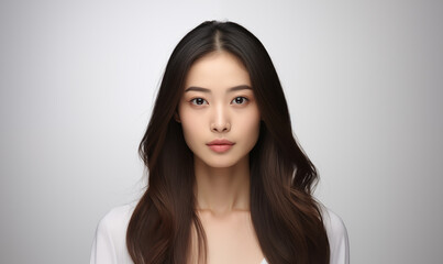 正面を向いた女性