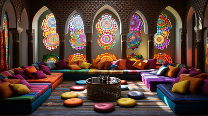 fantasy room reflexology room with colorful interior