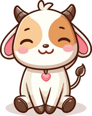 Fototapeta premium cute funny animal cartoon vector on white background 