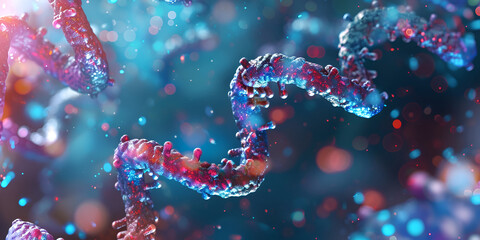 Under Siege: 3D Illustration of Viruses Attacking Cells - obrazy, fototapety, plakaty