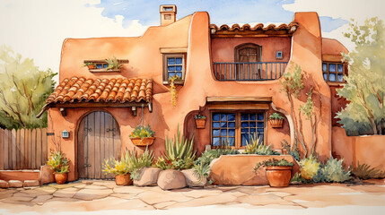 Fototapeta premium a charm southwest style building