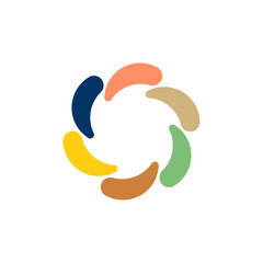 together unity logo people icon vector illustration eps