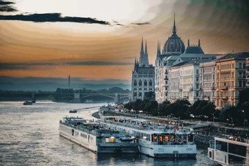 Papier Peint photo autocollant Budapest ブダペストの朝焼けのイメージ