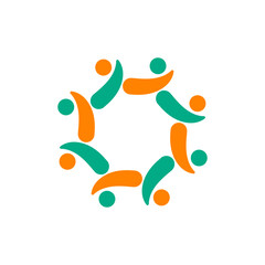 together unity logo people icon vector illustration eps
