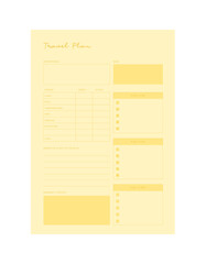 Travel Plan. Vector illustration. (Happiness)