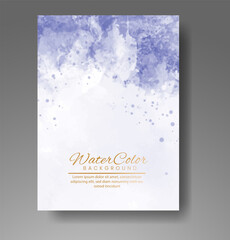 Cards with watercolor background. Design for your cover, date, postcard, banner, logo.