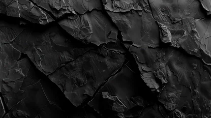 Poster black stone with cracks © Matthew