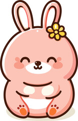 Obraz premium cute funny animal cartoon vector on white background 