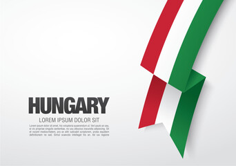 Flag of Hungary, vector illustration, card layout design