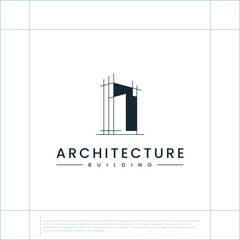 architecture construction , building, logo design template.