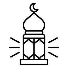 Azan icon with mosque minaret
