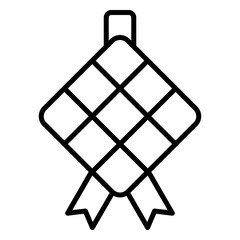 The ketupat icon is a traditional food for Eid al-Fitr celebrations in Southeast Asia