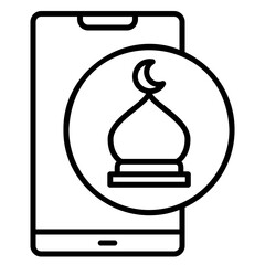 Worship application icon for Muslims